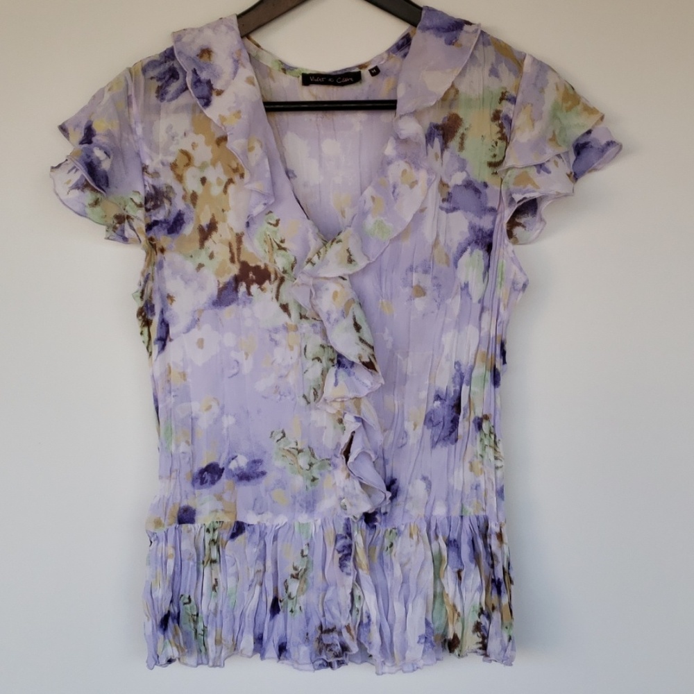 Anthropologie Violet & Claire Ruffle Blouse size M - Picture 1 of 5